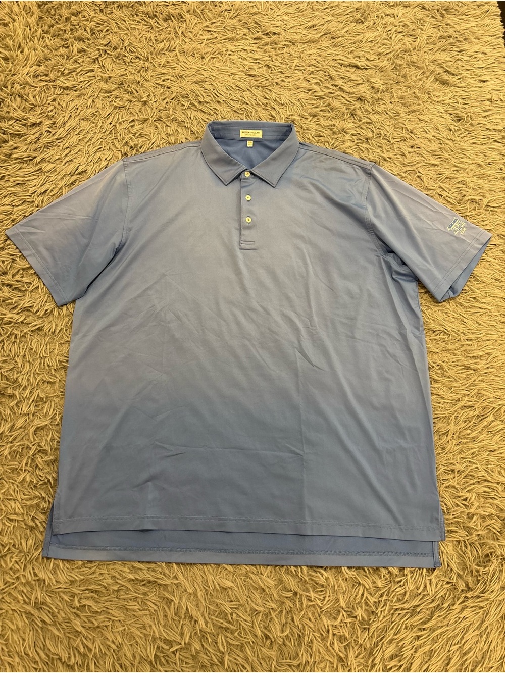 Peter Millar Summer Comfort Men’s Blue Ombré Polo Shirt 2XL 1896 Golf Course
